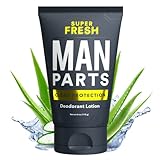  Super Fresh Man Parts Ball Deodorant for Men - Deodorizing Lotion with Aloe - Talc-Free, Paraben-Free, Aluminum-Free, CLEAR PROTECTION - 4 fl oz Tube
