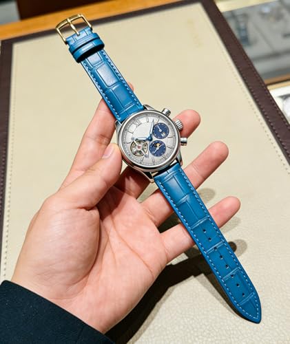 Image of BINLUN Leather Watch Band Genuine Calfskin Replacement Watch Strap Quick Release Crocodile Pattern 10 Colors 13 Sizes for Men Women(10mm,12mm,14mm,16mm,17mm,18mm,19mm,20mm,21mm,22mm,23mm,24mm)