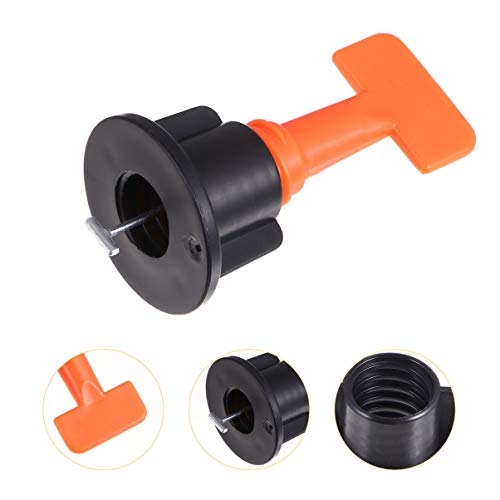 Espaçadores ajustáveis de nivelamento de azulejo reutilizáveis Tehaux pacote com 50, nivelamento de