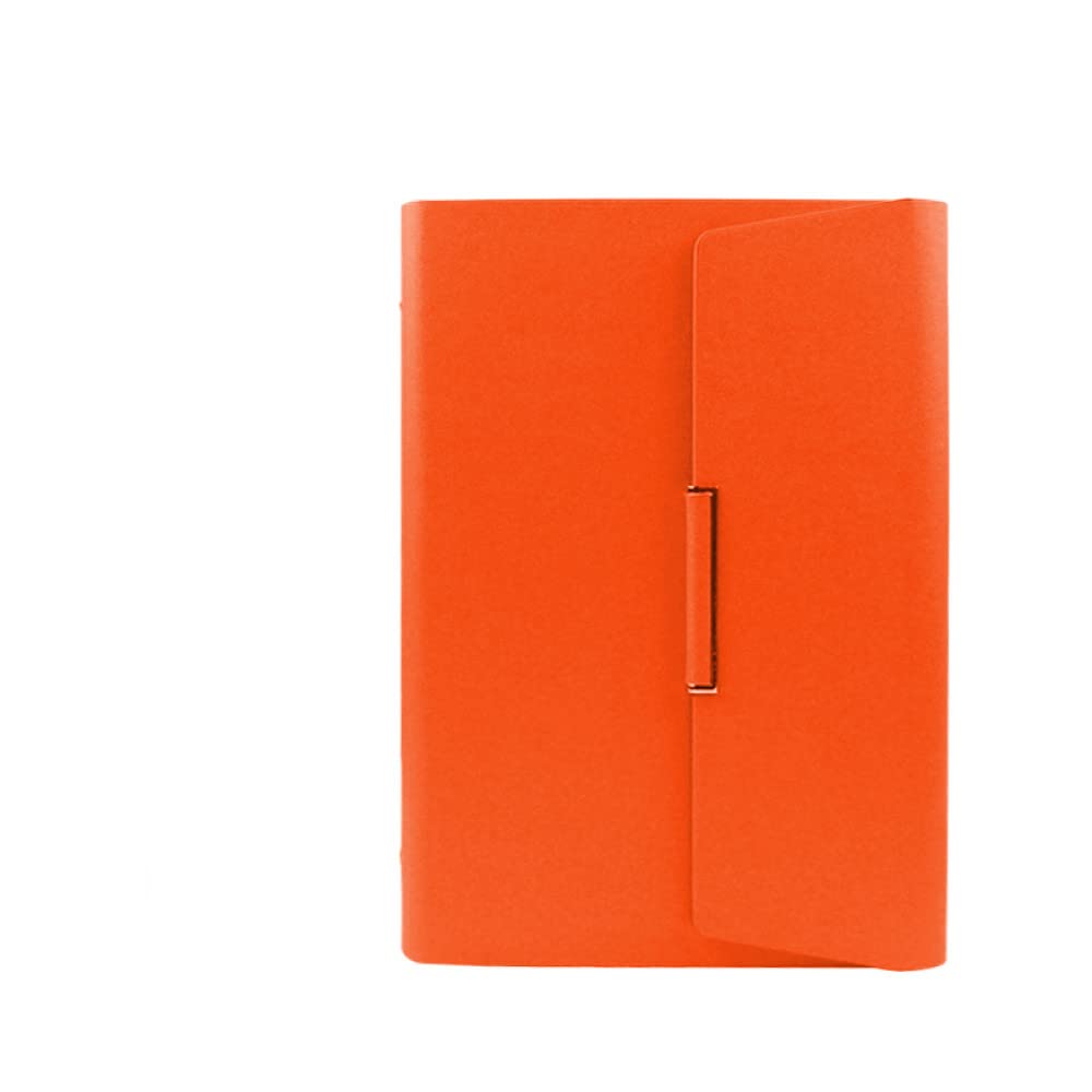Hardcover A5 Leder Spiralblock Planer Organizer 6 Ringbuch Büromaterial Business Notizblock Notizbuch,Orange,2St