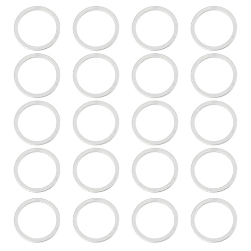 EMSea 20 Tapones de Drenaje de Cárter de Aceite de Coche Arandelas de Aluminio 22 X 27 X 1,5 Mm Compatible con BMW Y Compatible con Porsche