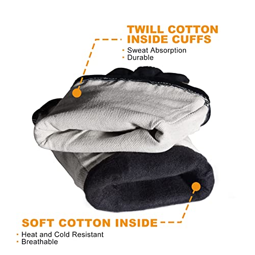 TOPDC-Welding-Gloves-14-Inches-FireHeat-Resistant-Leather-For-MigTigStickForgeBBQGrill-FireplaceWood-Stove-FurnacePotOven