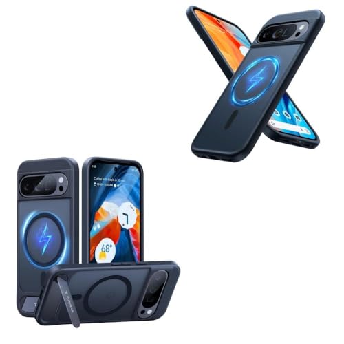 TORRAS Magnetic Shockproof for Google Pixel 9 Pro Case & Pixel 9 Case, [Fit for MagSafe][16FT Mil-Grade Drop Protection] Translucent Slim Protective Phone Case for Pixel 9 Pro Case