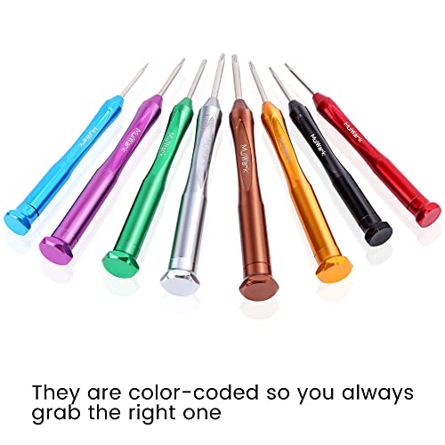 Mulwark 8Pc Magnetic Mini Torx Screwdrivers Set Crv With T3 T4 T5 T6 T7 T8 T9 T10 Torx Bit,Complete Torx Repair Kit For Mac Mini,Imac,Xbox Controller,Ps3,Ps4,Computer And Pocket Knife #TOP1