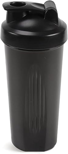 Botella agitadora de 20 onzas, a prueba de fugas, para batidos de proteínas, botella agitadora para preentrenamiento y viajes, sin BPA y fácil de