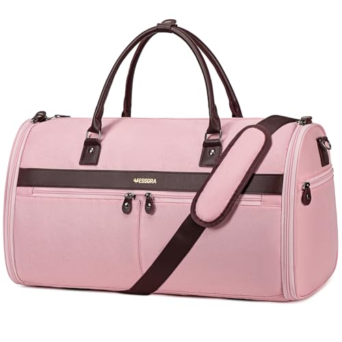 Carry On Garment Bags for Travel, Convertible Garment Duffle Bag for Men Women, 2 in 1 Suit Bag Travel Duffel Bag with Shoes Compartment & Detachable Shoulder Strap