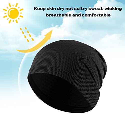 Image of WTACTFUL 1Pack / 2 Pack Cooling Skull Caps for Men Women - Lightweight Breathable 3D Mesh Running Caps for Cycling & Summer
