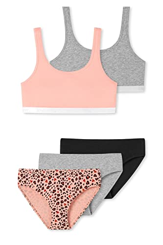 Schiesser Mädchen Teens - großes 5 - teilges Unterwäsche Set Bustier + Slips Serie Original Classics Pink (176) Cover
