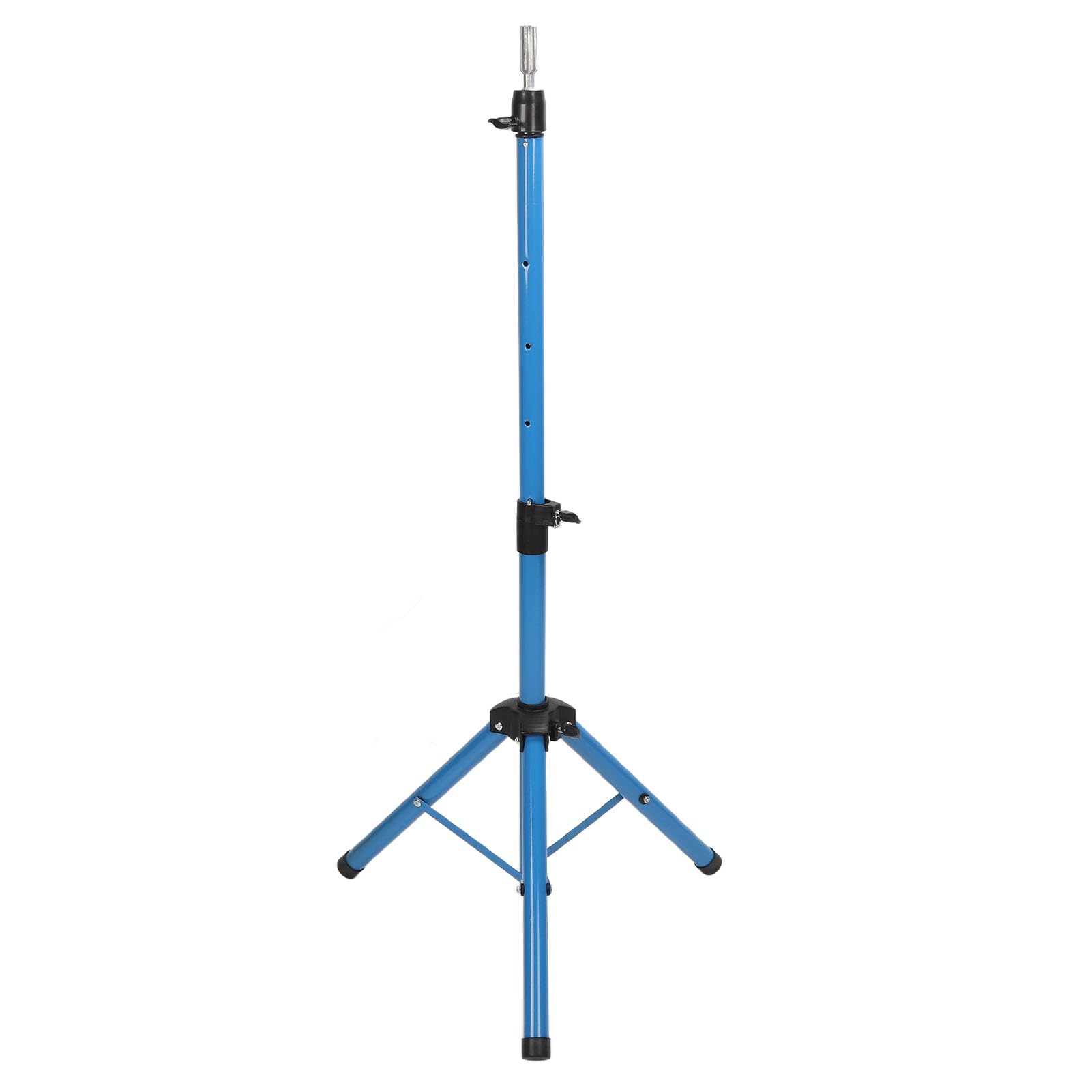 Cryfokt Perückenständer, Stativ, Verstellbar, Drehbar, Stabil, Puppenkopfhalter für Freihändiges Styling, Ständer aus Aluminiumlegierung für Kosmetikperücken, Blau