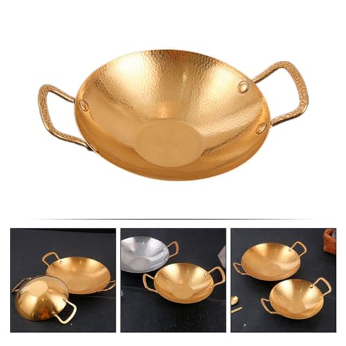 Wok de acero inoxidable con doble mango 30 cm miniatura 5