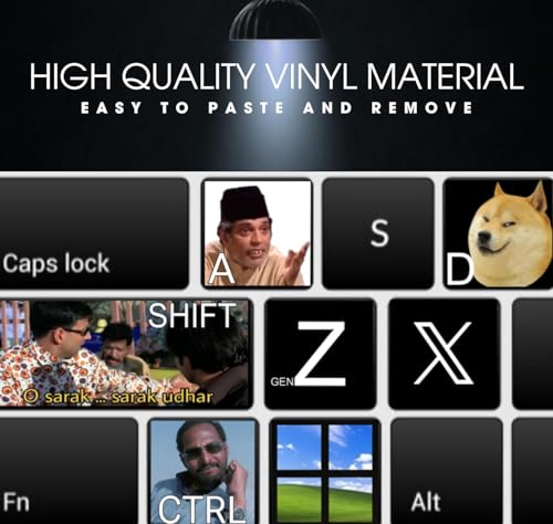 Image of Memes Keyboard Stickers Compatible for All Keyboards Laptop and Desktop (GEN Z)