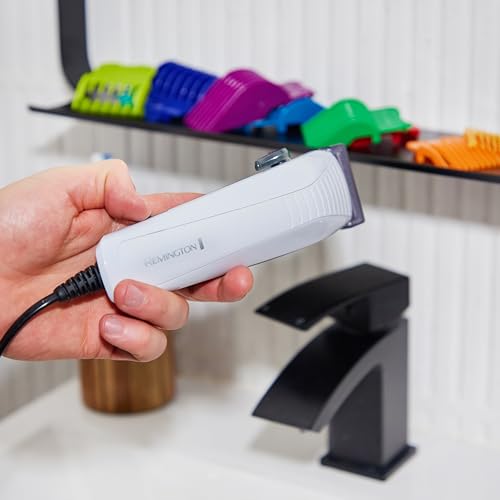 Remington Haarschneidemaschine Colour Cut (netzbetriebener Haarschneider, selbstschärfende Edelstahlklingen, inkl. 16 teiliges Zubehör davon 11 Aufsteckkämme) Haartrimmer Herren HC5035 - 5