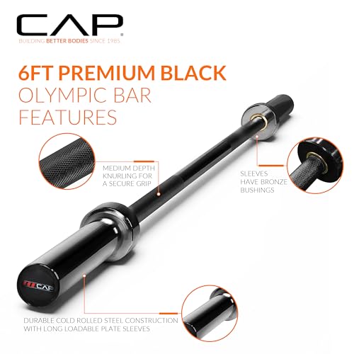 CAP Barbell 2-Inch Olympic Barbell Bars | 5 ft, 6 ft, & 7 ft | Multiple Options - Image 4