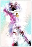 GPEIHANG Poster Und Gedruckte European Football League Sergio Ramos Star für modernes Familiendekor Leinwand Malerei Wandkunst Bilder 23.6