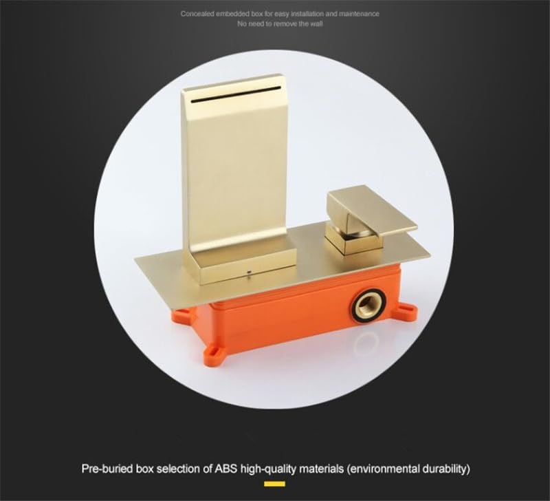 Robinet de lavabo encastrable or brossé pour optimiser l'espace de la vasque - 5