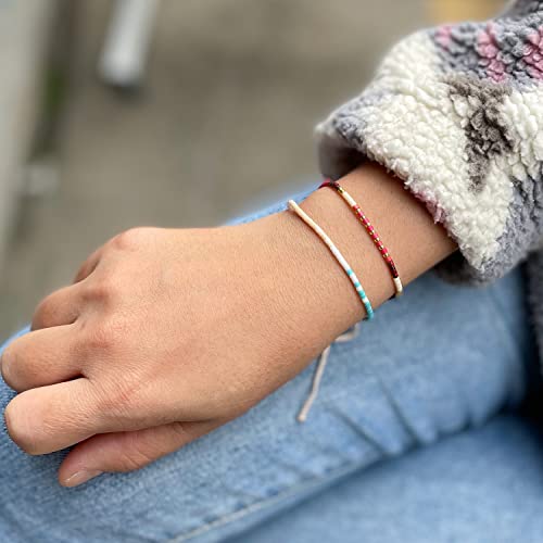 Image of KELITCH Miyuki Friendship Bracelet Boho Seed Beads Women Thin Strand Bracelets Adjustable