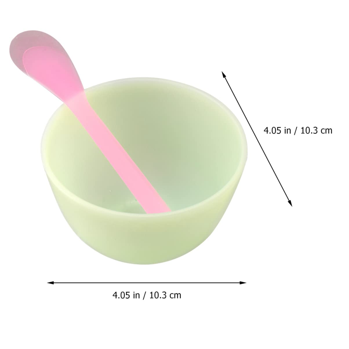 TOVINANNA Diy Mask Tool Set Mask Mixing Bowl Rod Anti-slip Silicone Green for Home Skin Care Beauty