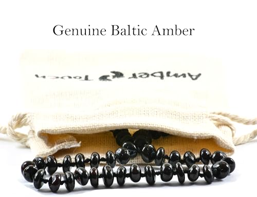 Baltic Amber Necklace (13 Inches) - Certified Authentic Baltic Amber (Black)2