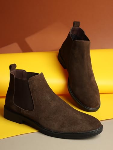 Image of Carlton London Men's Chelsea Slip-On Round Toe Comfortable Boot
