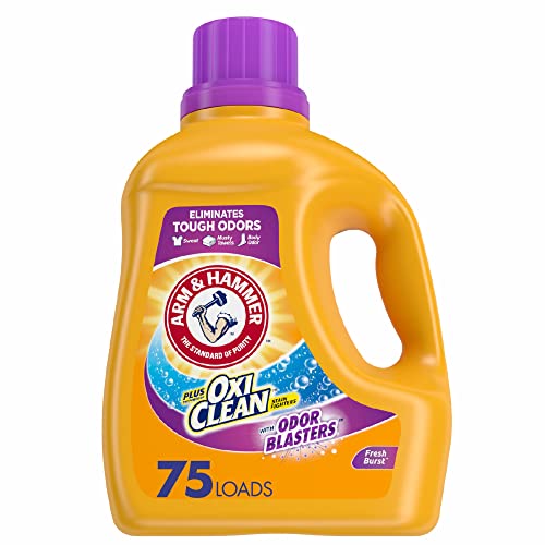 Image of Arm & Hammer Plus OxiClean Odor Blasters Fresh Burst, 75 Loads Liquid Laundry Detergent, 118.1 Fl oz