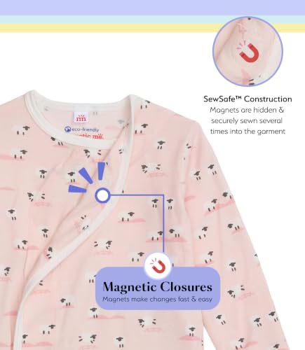 Image of Magnetic Me Modal Newborn Sleeper Gown & Hat Set | Silky Soft Modal Fabric Sleep Sack
