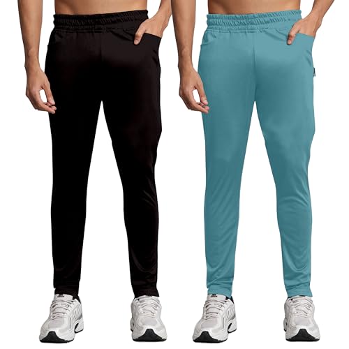Image of RABBY Men Combo Track Pant with Lycra Elastic Jogger Suitable for Active Wear, Jogger Yoga Wear, Sports