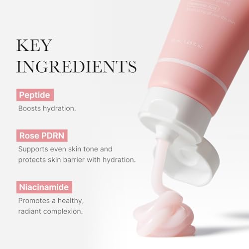 Image of medicube Rose PDRN Pink Hyaluronic Moisturizing Cream | Blemish Relief, Hydration & Elasticity Care - For the Look of Uneven Skin Tone & Pores, Korean Skincare, 1.69 fl. oz.