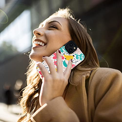Image of HAOPINSH for iPhone 13 Case Wallet with Card Holder, Summer Fruits Pattern Back Flip Folio PU Leather Kickstand Card Slots Case for Women Girls, Double Magnetic Clasp Shockproof Cover 6.1 inch
