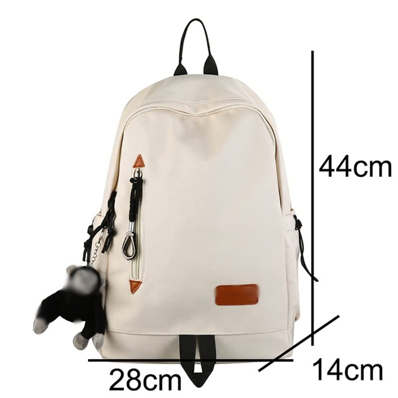 LSDJGDDE Canvas rugzak grote capaciteit reistas multi-pocket laptop rugzak tienermeisjes boektas (Color : C, Size : 28 * 14 * 44CM) - Image 3