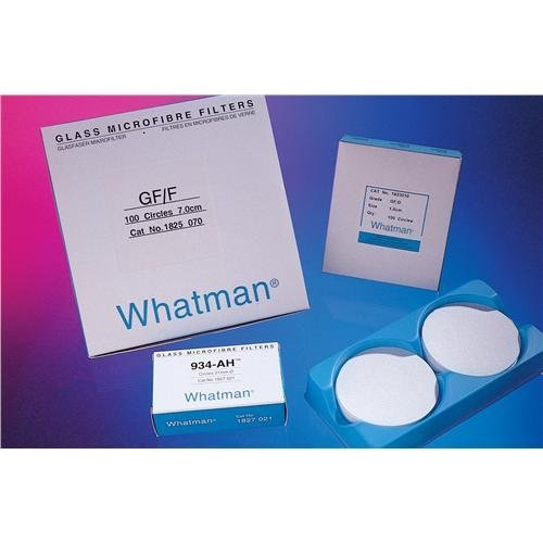 Whatman 1825-142 Glass Microfiber Binder Free Filter, 0.7 Micron, 19 s/100mL Flow Rate, Grade GF/F, 14.2cm Diameter (Pack of 25)
