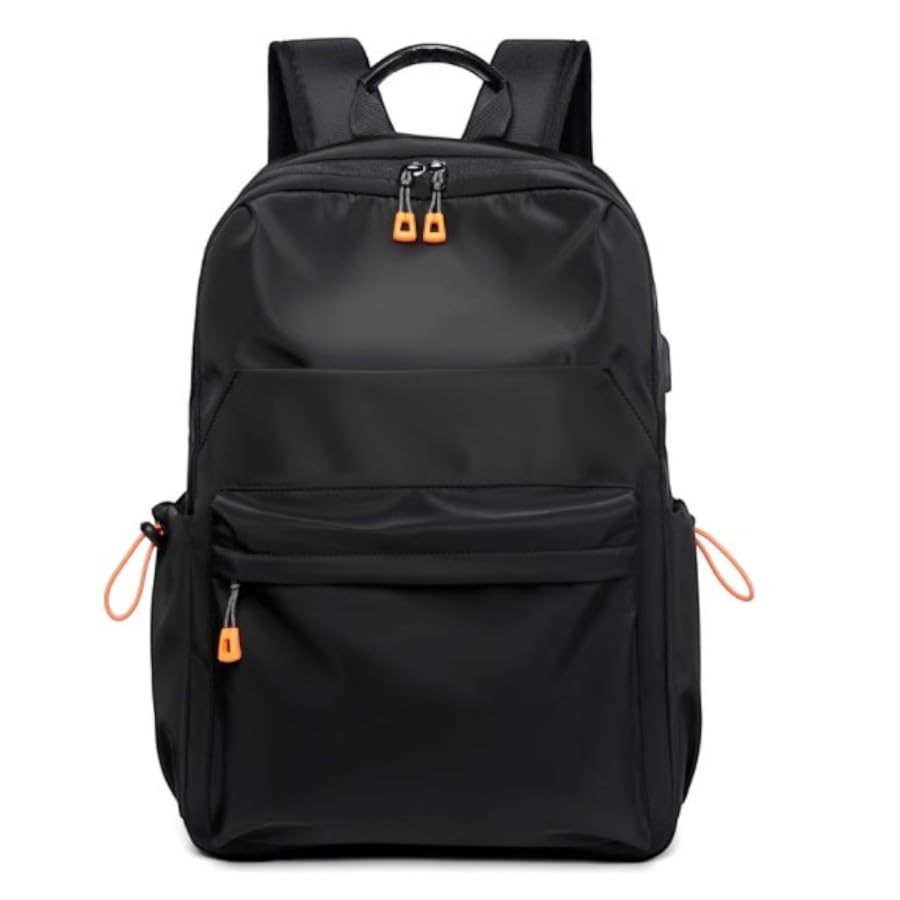 Mochila Escolar, trabalho e viagens Unisex, Resistente à Água, 22L, Compartimento para Notebook, 4 Bolsos, Alças Acolchoadas, Preto e Cinza (PRETO)