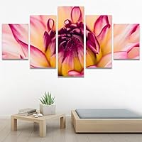 SIGNWIN 5 Panel Canvas Wall Art Bright Flowers for Home Decorations Ready to Hang - 60