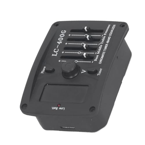 Ecualizador de 4 bandas para guitarra acústica, preamplificador con afinador cromático y captador piezoeléctrico, modelo Aramoxgoqw3ecmfa miniatura 2