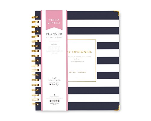 Day Designer for Blue Sky 2017-2018 Academic Year Weekly & Monthly Planner, Twin-Wire Bound, 8