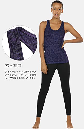 icyzone タンクトップ アスレチック アクティブシャツ 通気