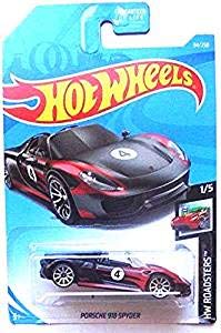 Hot Wheels 2019 Basic Mainline Hw Roadsters: Porsche 918 Spyder (Black/Red) - International Card