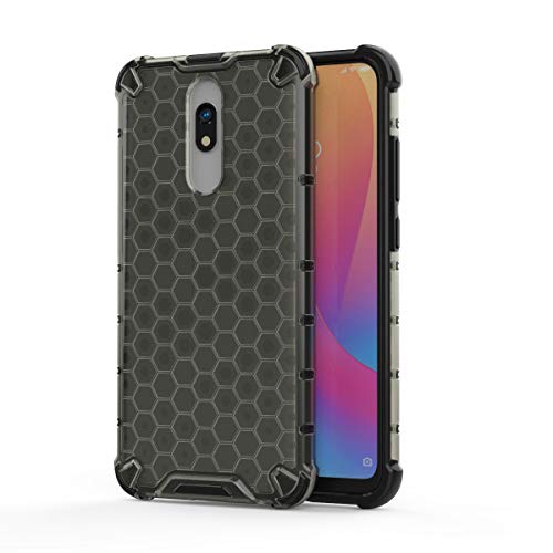 Image of Glasgow | for Mi Redmi 8 Honeycomb Pattern Back Case Cover for Mi Redmi 8 with 4 Bumper Corners and Military Grade Protection - Black