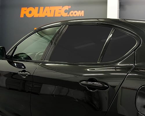 Foliatec Chrome Out Set Auto Zierleisten Folie Zierstreifen zum Folieren von Auto Chromleisten, schwarz matt, 15m x 5cm