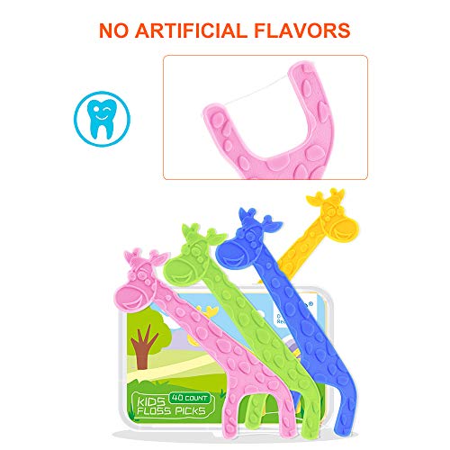 Anself – 40 peças de fio dental infantil fofo para limpeza oral profunda