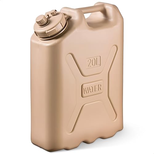 Scepter BPA Durable 5 Gallon 20 Liter Portable Military Water Storage Container for Camping, Outdoors and Emergency Management