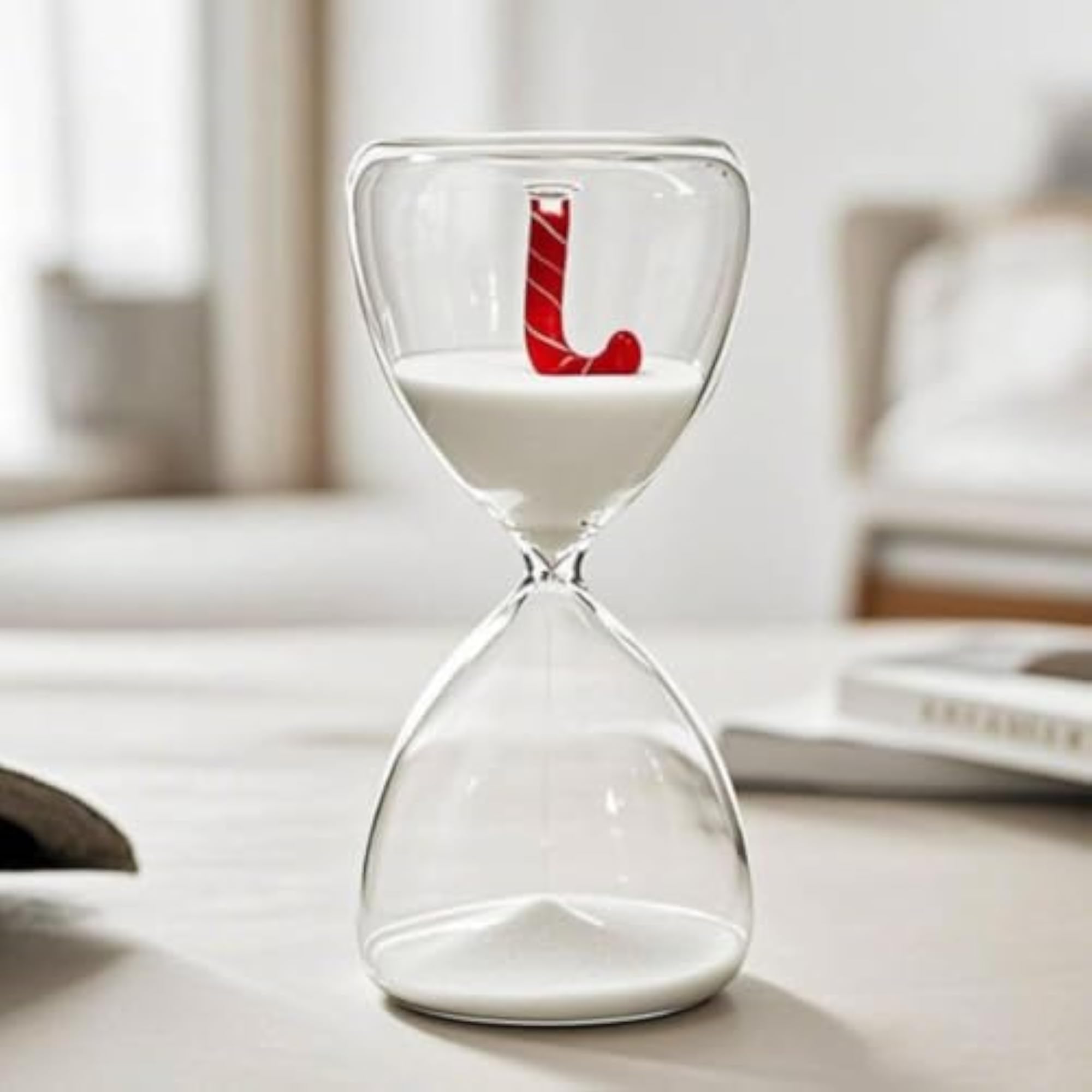 Glass Hourglass 15-Minute Timer, Transparent Sand Clock