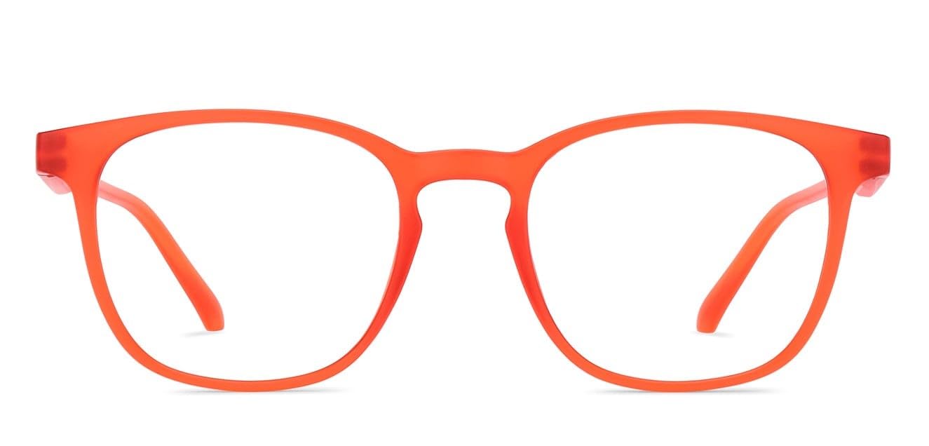 HUSTLR Zero Power Bluecut & Antiglare Computer Eyeglasses | Full Rim Square | As Seen On Shark Tank | Peyush Bansal Glasses | For Men & Women | Medium | LB E14058-W