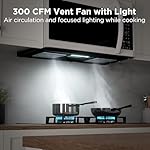 BLACK+DECKER Over the Range Microwave Oven with Vent and One-Touch Auto Cooking, 1.7 cu. ft. OTR Over Stove Microwave, White, 1000 Watts, EM044K6CF-WH - Image 4