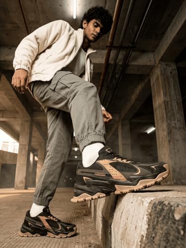 Image of Bacca Bucci HYPERMAX Men's Chunky Sneakers | Rugged Lifestyle Shoes with Mesh Upper, EVA Midsole & Heavy Grip Rubber Outsole | Streetwear, Walking & Everyday Wear