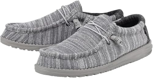 image for HEYDUDE Men's Wally Stretch Multi Grey Platinum Fleece Size 9