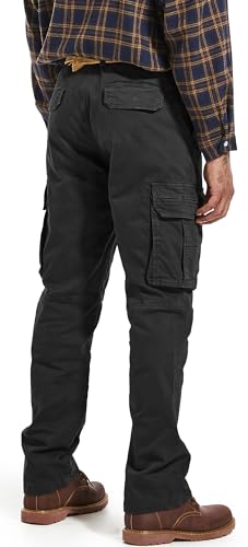 Men's Twill Slim-Fit Cargo Hiking Pants Stretch Cotton Casual Outdoor Tactical Utility Work Military Combat Pants3