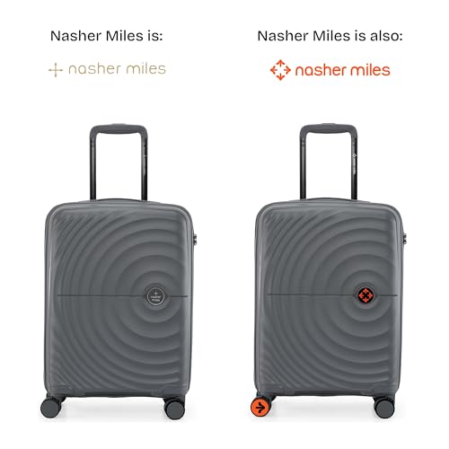 Image of Nasher Miles Polypropylene Spinner Seattle Hard-Sided Cabin Luggage 20 inch | 55cm | 8 Wheels Small Trolley Bag for Travel | Suitcase (Grey)