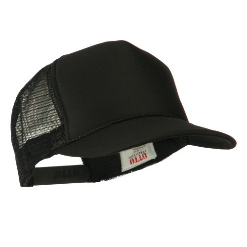 Foam Front Golf Style Mesh Back Cap - Black Osfm #TOP3