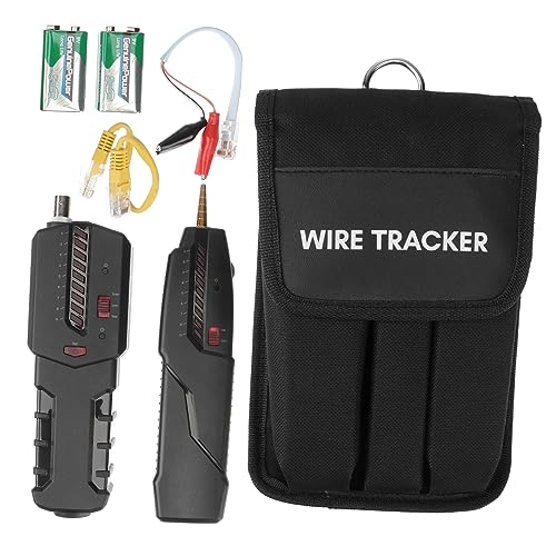 Zerodeko 1 Set Multifunzionale Line Finder Rete Tester Filo Prova Linea Telefonica Tracciatore Di Cavi Cercatore Di Linea Nero Metallo