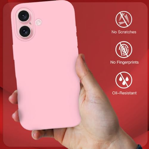 Image of Back Cover Compatible with iPhone 17 Case (6.3) Soft Touch Slim Liquid Silicone Full Protection Shock Proof Back Cover for iPhone 17 (SC Pink)